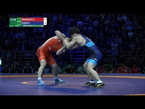 Round 2 FS - 61 kg: Z. ABAKAROV (RUS) v. Y. FUJITA (JPN)