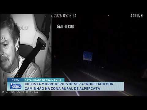 Fatalidade em Alpercata: Ciclista morre após ser atropelado por caminhão.