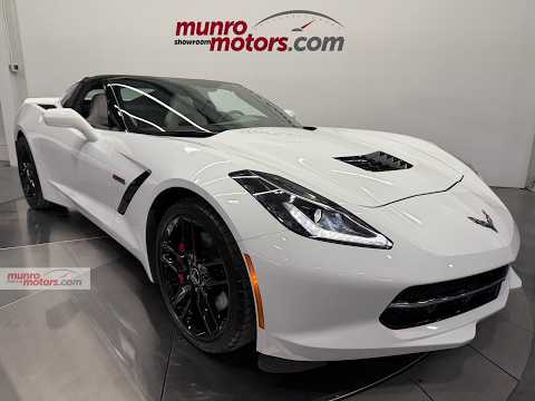 2015 Chevrolet Corvette 2dr Stingray Z51 Cpe w/3LT in White for sale at Munro Motors in Brantford, ON