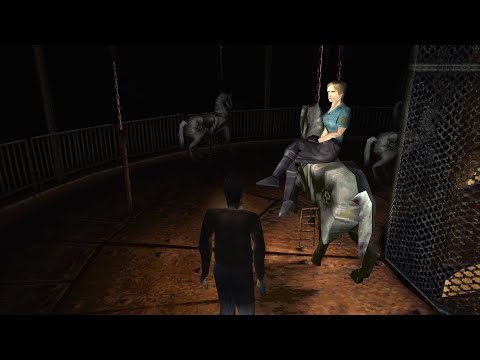 Silent Hill 4K #HQ Cybil sitting on a horse in the carousel (back) correct brightness #SH1 #PS1