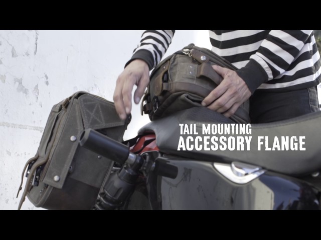 Burly Black Cordura Leather Universal Detachable Saddlebag 6