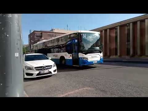 Nysse buses Scania citywide on route 14 in Tampere Finland
