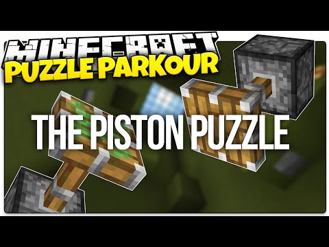 Minecraft | The Piston Puzzle | 6 Piston Button Puzzles (Minecraft Parkour Puzzle Map)