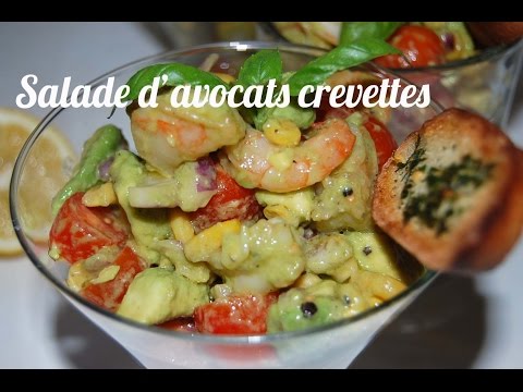 Recette Salade avocat-crevettes vinaigrette au collag&egrave;ne