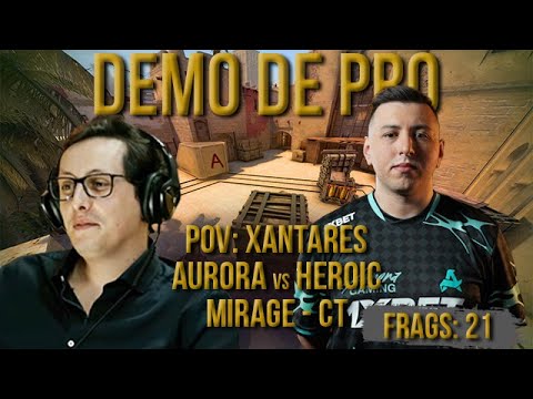 [PT] CS 2 -  zorlaK Analisa: PoV XANTARES - AURORA vs HEROIC - MIRAGE (CT-SIDE) [Demo de Pro]