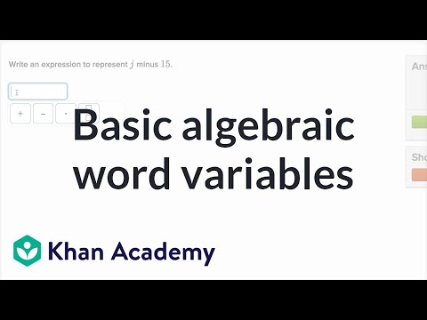 Writing basic expressions with variables