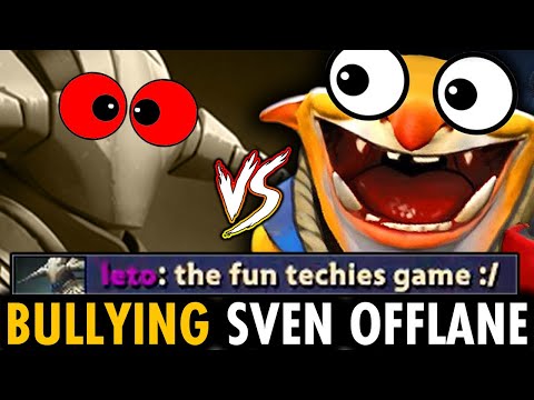 When You Pick Sven OFFLANE vs TOP 1 TECHIES!! WTF Nonstop Bullying Full Gameplay | Techies Official