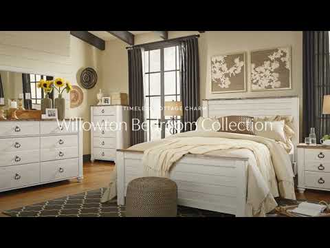 signature design by ashley willowton whitewash dresser Signature Design by Ashley Willowton 6-Drawer Dresser with Mirror  B267-31/B267-36