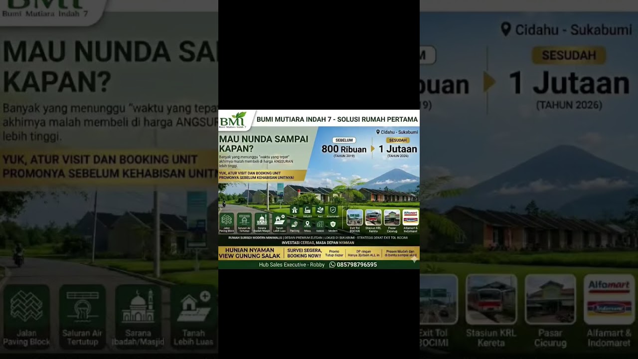 Rumah Subsidi Konsep Cluster Disukabumi Deket Pt Aqua Mekarsari