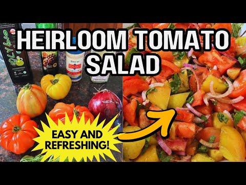 Ultimate Heirloom Tomato Salad Recipe 🍅 Fresh Summer Flavors! Healthy 15 Minutes, Easy Gourmet Dish