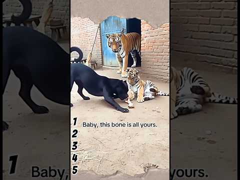 Dog vs Puppy Tiger 🤣#tiger #dog #viralshortsvideo #funny #shorts #viralvideo #top #trending