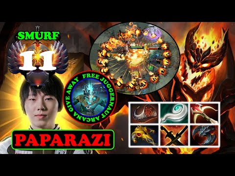 PAPARAZI (EURUS) SMURFING SHADOW FIEND WITH #11 ACCT PERFECT PHYSICAL DAMAGE BUILD | DOTA2ORBS