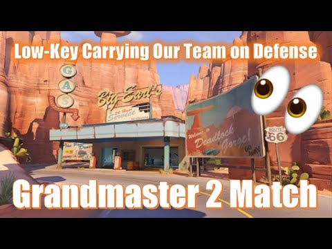 Low-Key Carrying Our Team on Defense 👀 - Grandmaster 2 Match - Season 4 - Mercy Overwatch