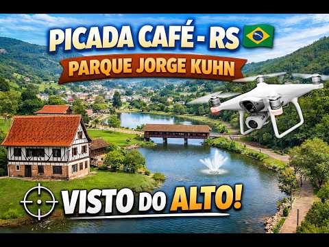 PICADA CAFÉ - RS 🇧🇷 | Imagens Aéreas do Parque Jorge Kuhn | Drone 4K
