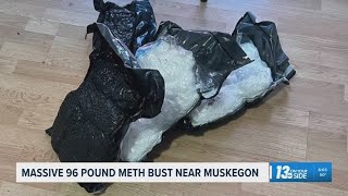 Nearly 100 pounds of meth, several firearms seized from Muskegon and Norton Shores homes