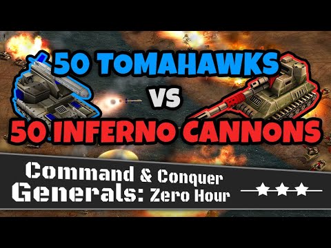50 USA Tomahawks VS 50 China Infernos | C&C: Generals Zero Hour