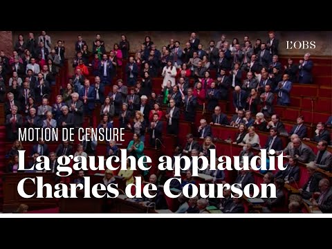 Motion de censure : la gauche offre une standing ovation à Charles de Courson