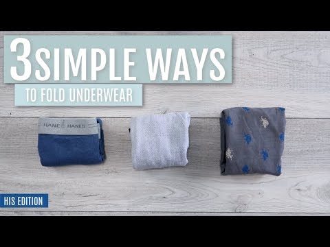 3 Simple Ways to Fold Underwear - His Edition | Judi the Organizer