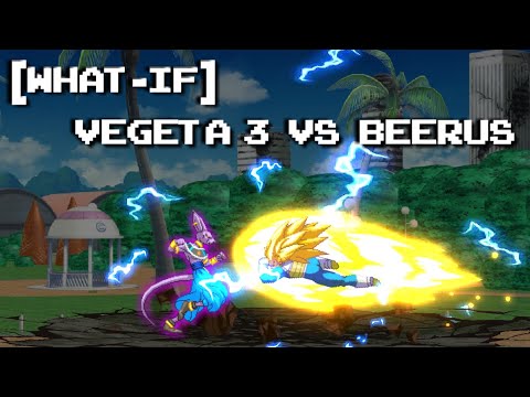 [What-if #7] Vegeta Super Saiyan 3 vs Beerus (Battle of Gods Sprite Animation) TRIMMED