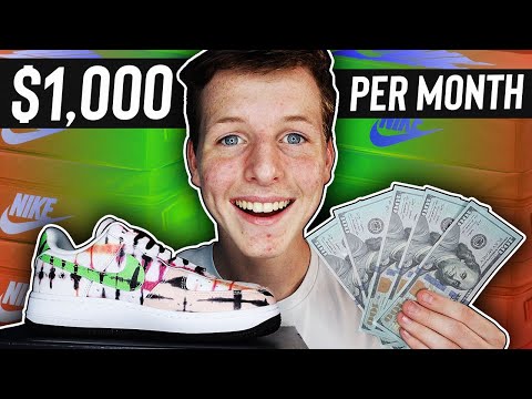 Part of a video titled How To Start A Sneaker Reselling Business | Make $1000 Per Month
