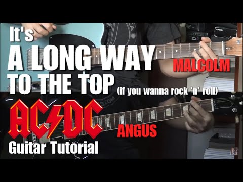 "It's a Long Way To The Top (If You Wanna Rock n Roll)" Guitar Tutorial | AC/DC | With Tabs