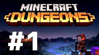 #1【旅立ち】勇者になっちゃう３人【Minecraft Dungeons】