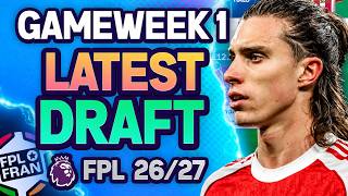 MY NEW GW1 FPL DRAFT | BEST RANK 437 🌍| Fantasy Premier League 26/27