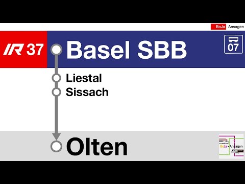 SBB Ansagen | IR37 Basel SBB - Olten | Bauarbeiten April 2023 | BoJa Ansagen