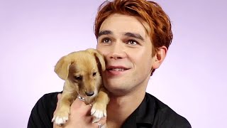 BuzzFeed | KJ Apa Plays With Puppies While Answering Fan Questions