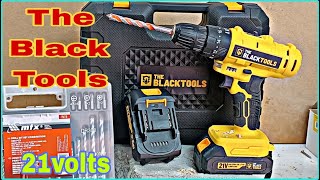 THE BLACK TOOLS 21-volt screwdriver with 2 batteries #screwdriver #12-volt screwdriver #tools