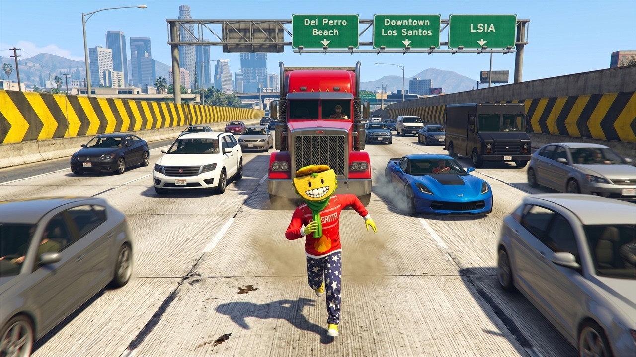 ESQUIVA LOS COCHES PARA GANAR - GTA 5 ONLINE