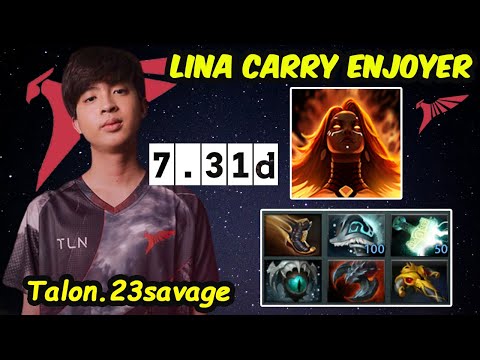 Talon 23savage Lina Carry Enjoyer - New Meta Pos1 SUPER MACHINE GUN Skadi Build Dota 2 pro Gameplay