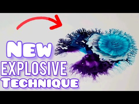 💥WOW! This New Technique Is Explosive . Flip Cup Dendrites. Acrylic Pouring Art