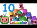 Dinosaurs T-Rex Number Song | CoComelon Nursery Rhymes & Kids Songs