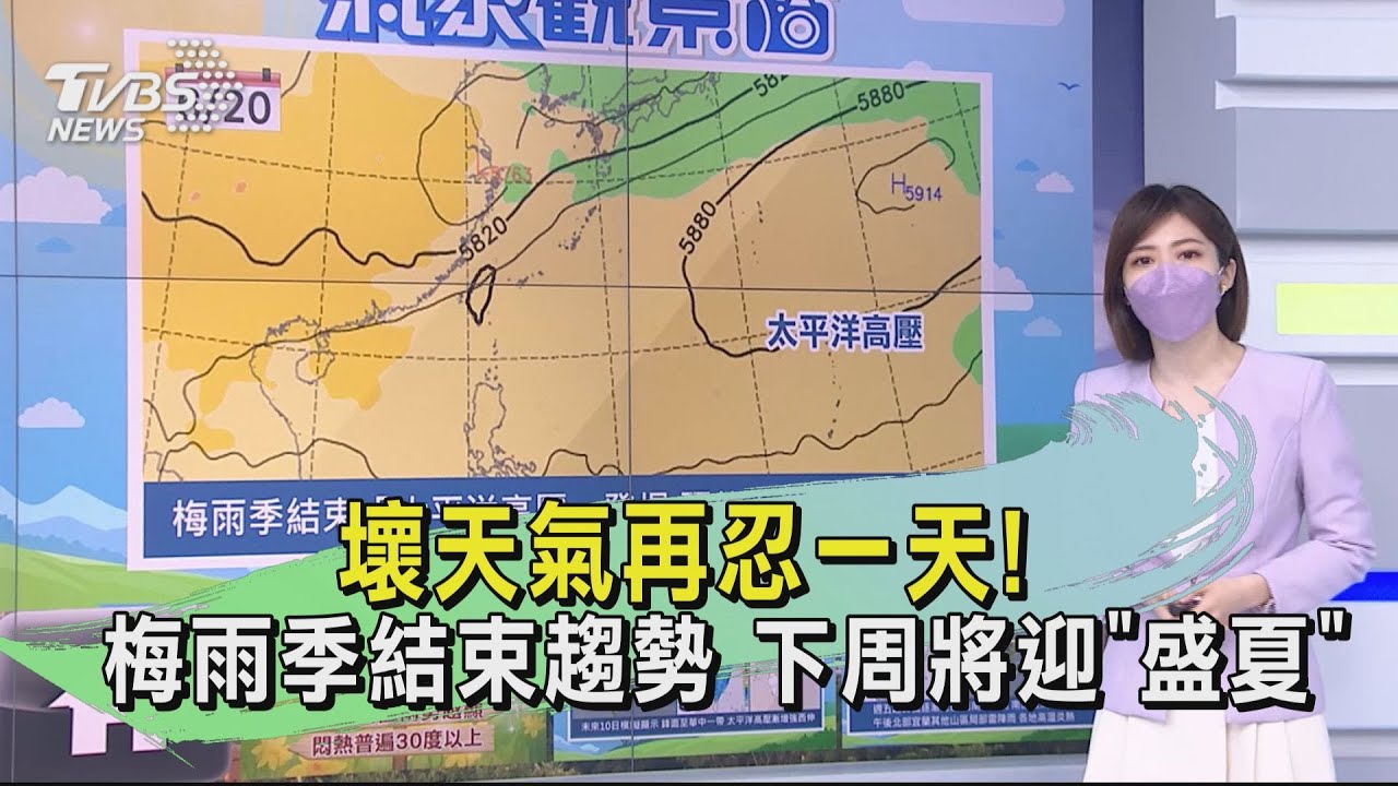 壞天氣再忍一天！梅雨季結束趨勢　下周將迎「盛夏」