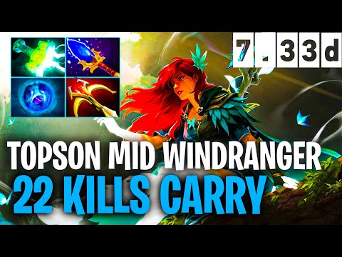 Topson Mid Windranger - Dota 2 Pro Immortal Windranger Gameplay [22/2/12]