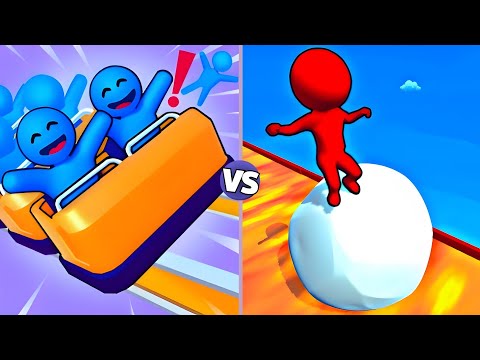 RUNNER COASTER 🏃 🎢 vs SNOW RACE | PRO GAMING ANDROID,IOS”GAMEPLAY