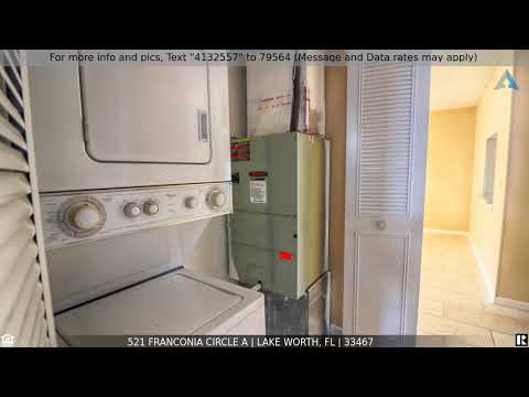 Priced at $115,000 - 521 Franconia Circle A, Lake Worth, FL 33467