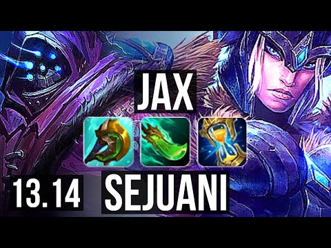 JAX vs SEJUANI (TOP) | 3.3M mastery, 6 solo kills, 900+ games, Godlike, 19/4/4 | KR Master | 13.14