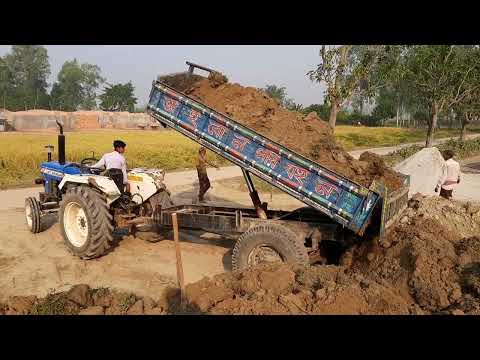 Sonalika tractor Soil Loading unloading video Hydraulic facility System 24 Ep-36 #tractorvision