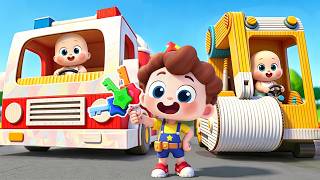 Download lagu Let's Fix the Cardboard Cars | Vehicle songs | Learn Through Play | Kids Songs | BabyBus mp3