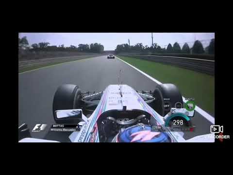 BOTTAS 363/kmh pass On Sergio Perez Monza 2014