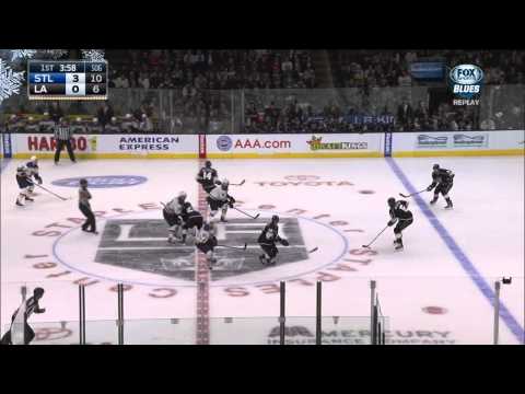 Kevin Shattenkirk rocket slapshot PPG 3-0 St. Louis Blues vs LA Kings Dec 18 2014 NHL
