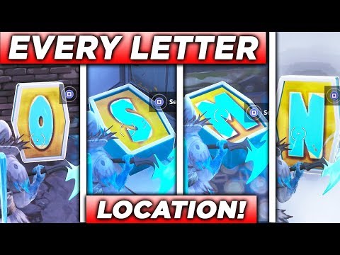 Search The Letter O,S,M,N ALL LOCATIONS FORTNITE! Pleasant Park, Wailing Woods, Dusty Divot, Lake! Video