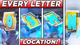 Search The Letter O,S,M,N ALL LOCATIONS FORTNITE! Pleasant Park, Wailing Woods, Dusty Divot, Lake!