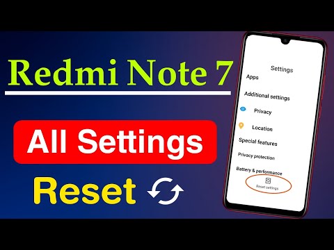Redmi Note 7 Reset Settings | How to Reset Settings on Redmi Note 7 | Redmi Note 7 System Reset