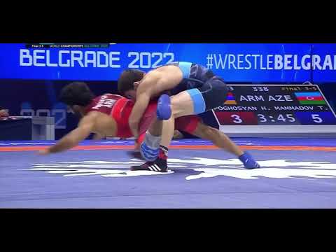 Dünya Güreş Şampiyonasında Can Azerbaycan'lı Taleh Mammadov Ermeni rakibini Yerden Yere Vurdu
