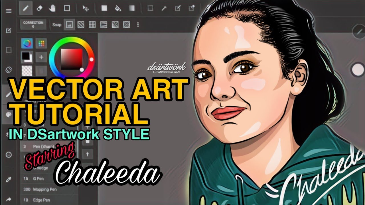 How To - Vector Art Tutorial (Starring : Chaleeda) in DSartwork Style