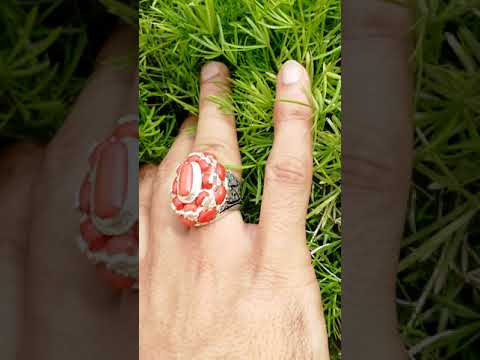 Beautiful Umbrella Marjan (Coral) Ring By Ali Gems | +92-333-5207750