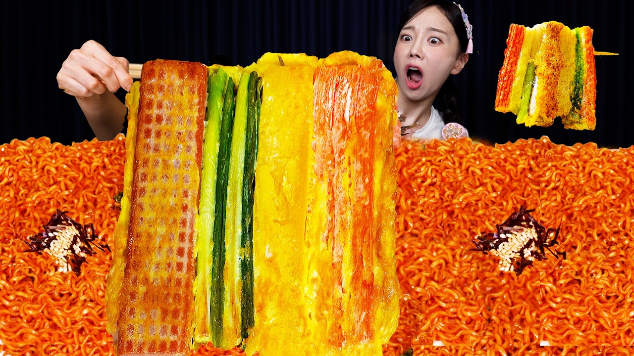 직접만든 초대왕 꼬치전 20배 실화냐? Giant 20x Korean Traditional Pancake Challenge Ssoyoung ASMR